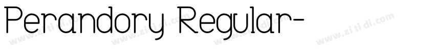 Perandory Regular字体转换